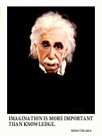 Albert Einstein Fine Art Global PathMarker Note Card